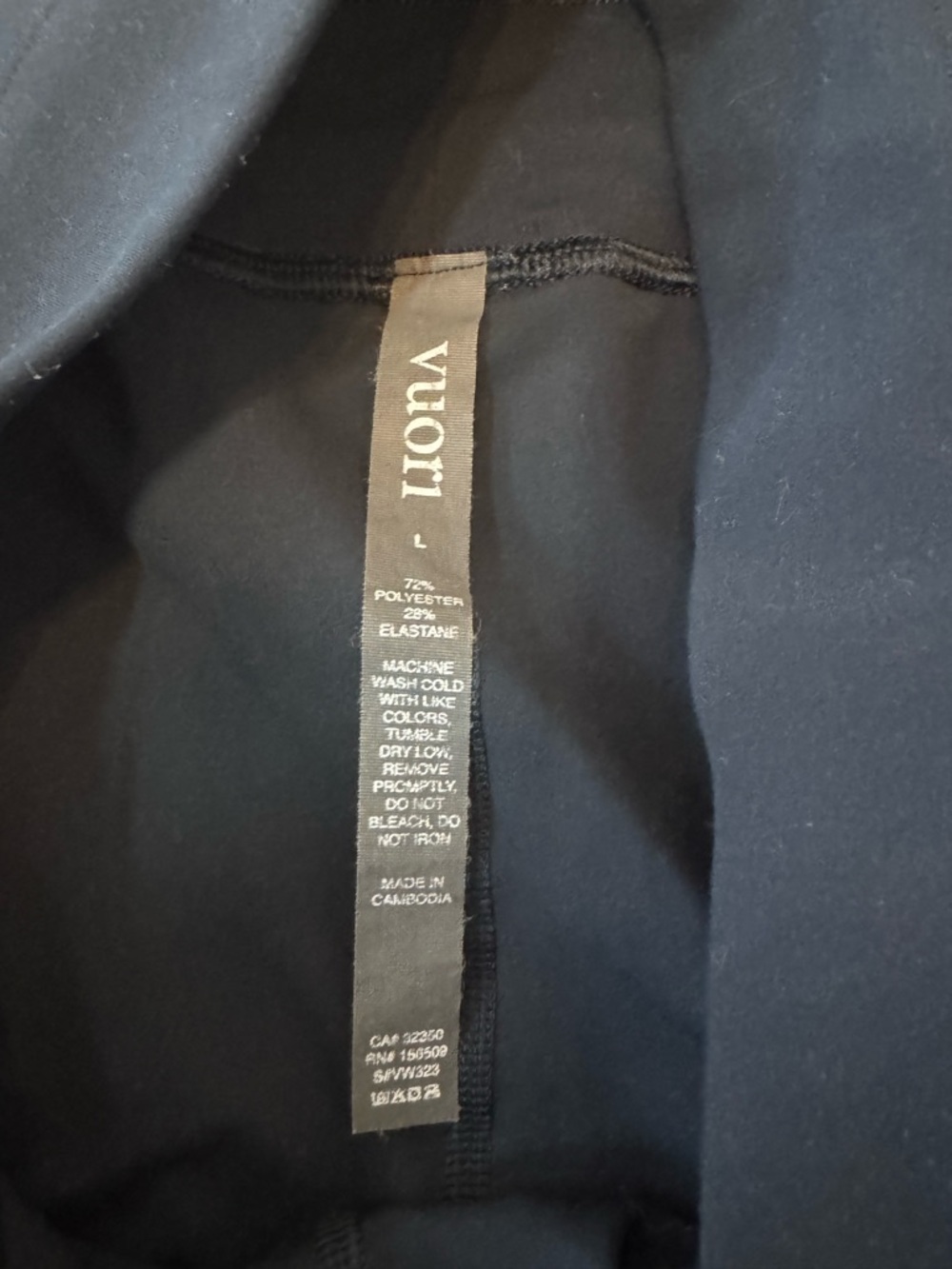 Vuori Daily Form Navy Blue High Rise Activewear Drawstring Leggings Size Large - Picture 4 of 7